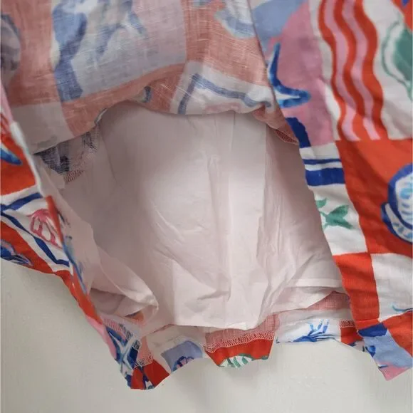 Magaschoni Dress 100% Linen Size S Beach Vacation Mini NWT - Picture 5 of 8